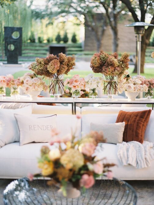 Luxury Wedding Lounge with Lush Floral